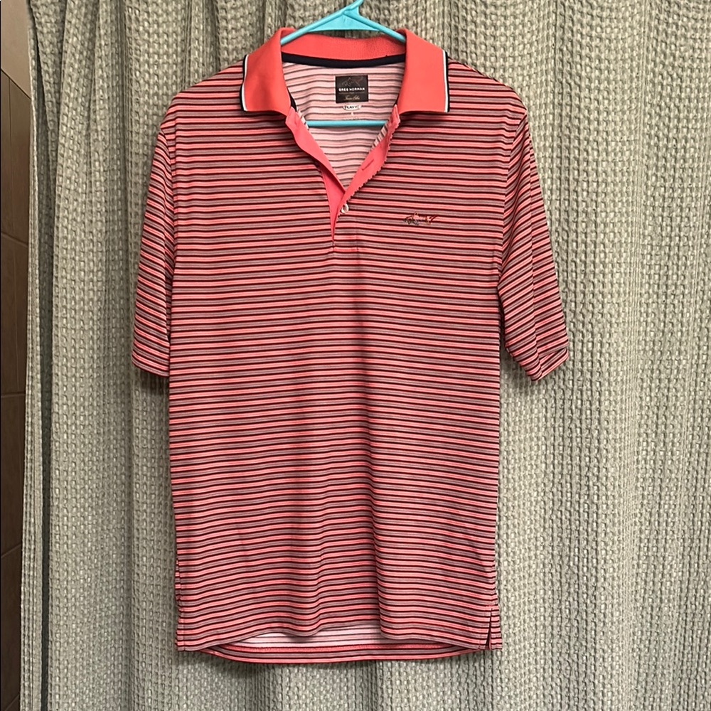Attack Life by Greg Norman Red Polo Shirt Classic Style
